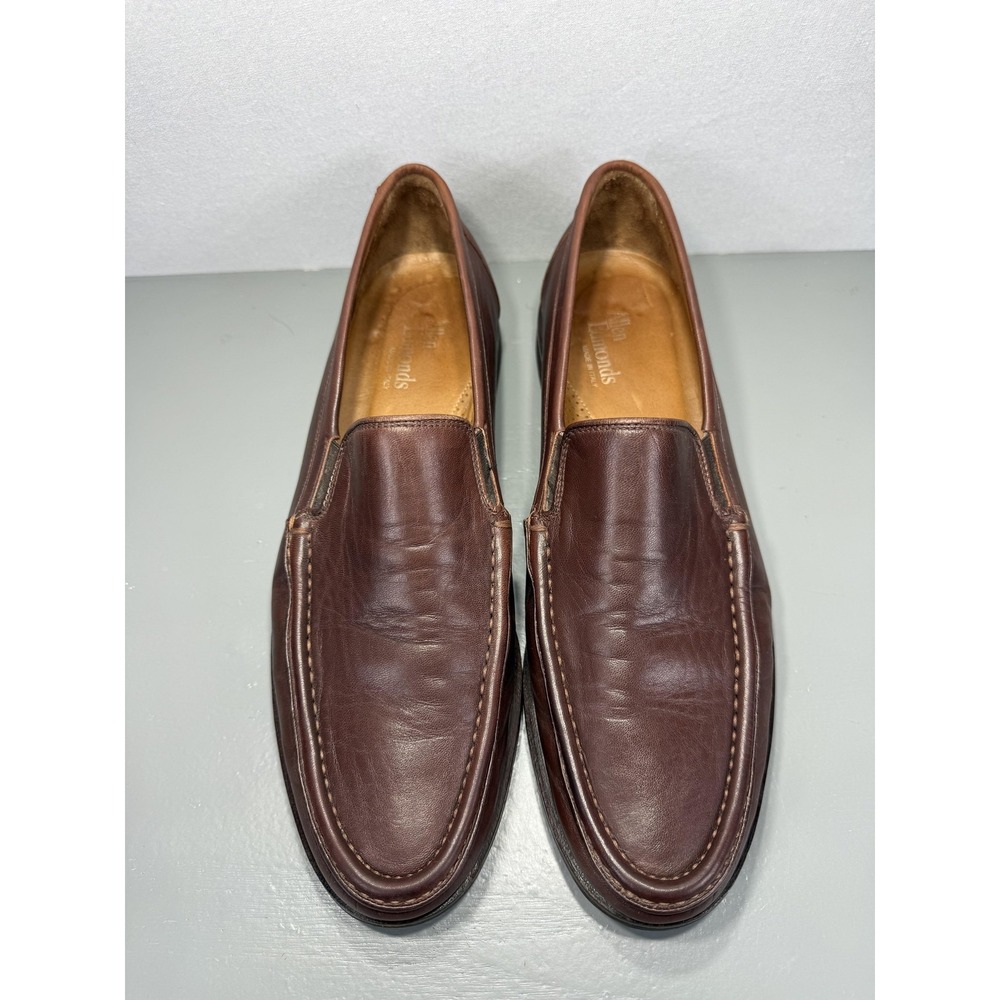 Allen Edmonds‎ Shoes Mens Size 11.5 B Brown Ancona Leather Loafers Made Italy